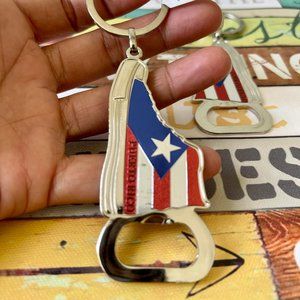 Set of 2 Puerto Rico Keychain Bottle Opener Souvenir Gift, Puerto Rico Gifts